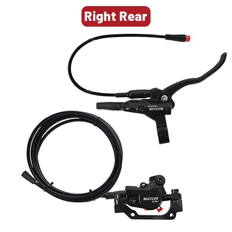 BUCKLOS Power Off Electric Bicycle Brakes 2 Piston with G3 Rotor E-Bike Hydraulic Disc Brake Set Aluminum Alloy Bike Brakes