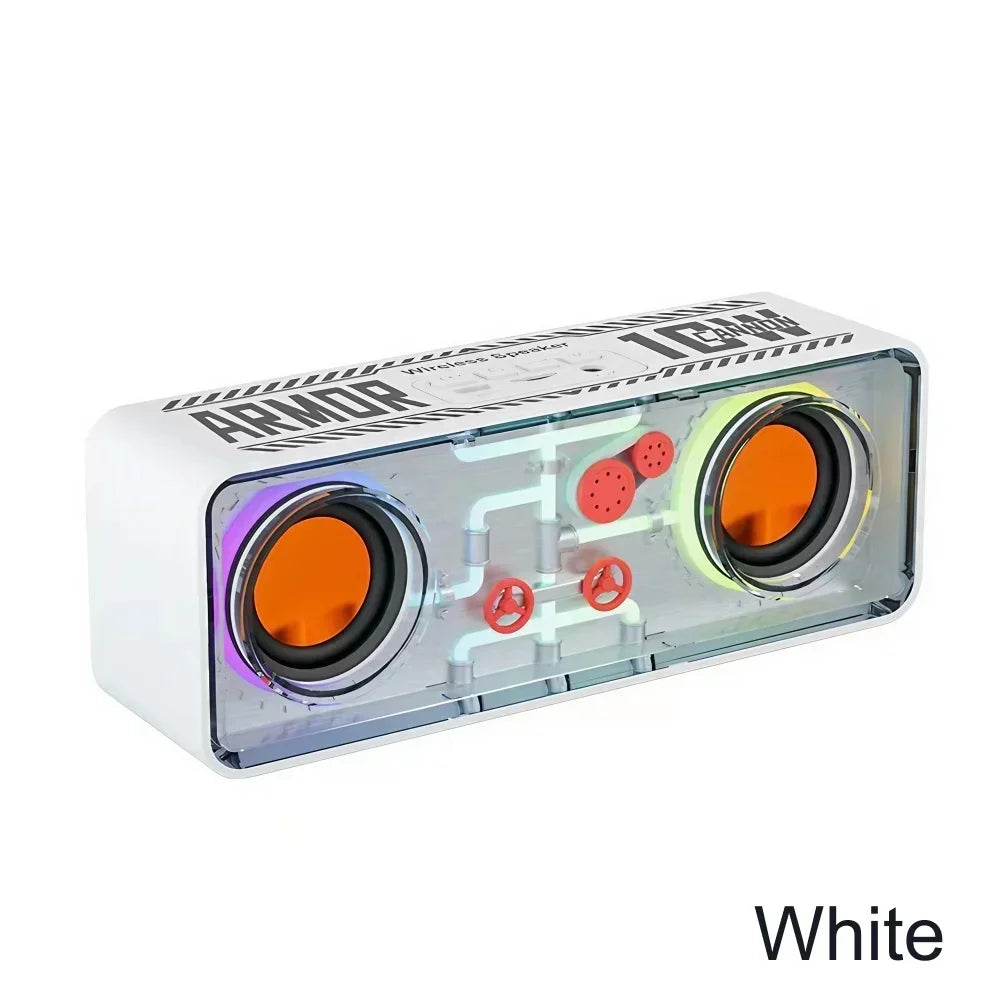 Colorful Portable Bluetooth Speaker Wireless Stereo TWS Transparent Crystal LED Music Player with TF Card