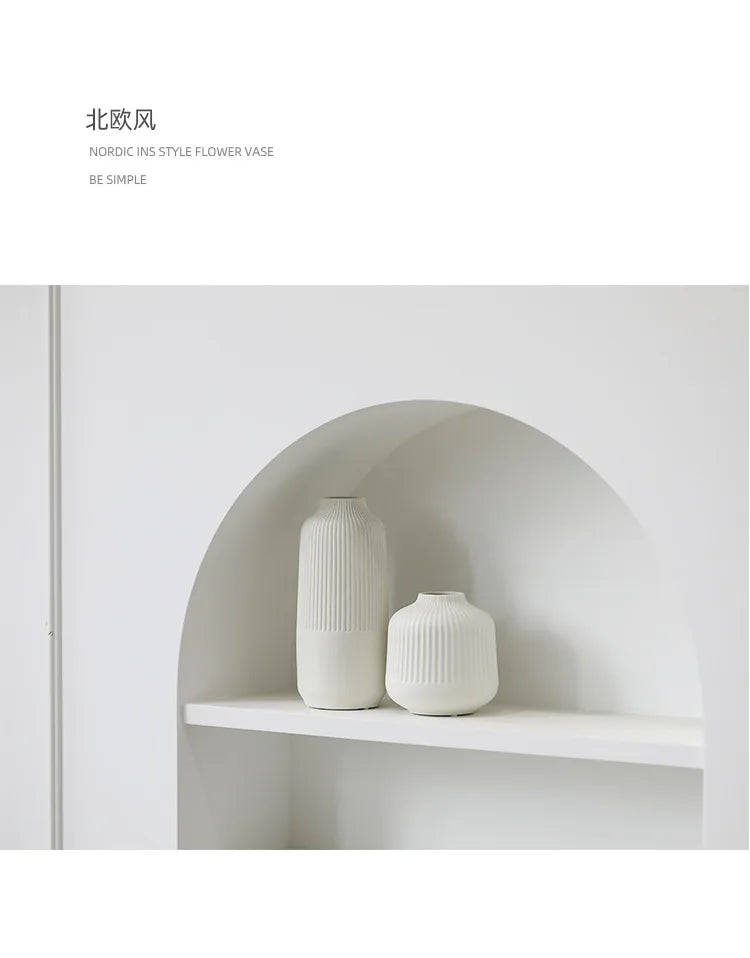 Ceramic Vase Decoration Living Room Flower Arrangement Decoration Light Luxury High-end Flower Arrangement Handicraft Decoration