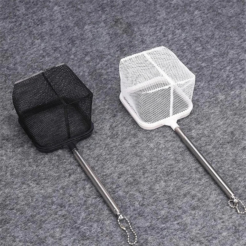 Aquarium Square Fishing Net With Suction Cup Extendable Long Handle Fishing Gear For Catching Fish Shrimp Tank Clean Supplies