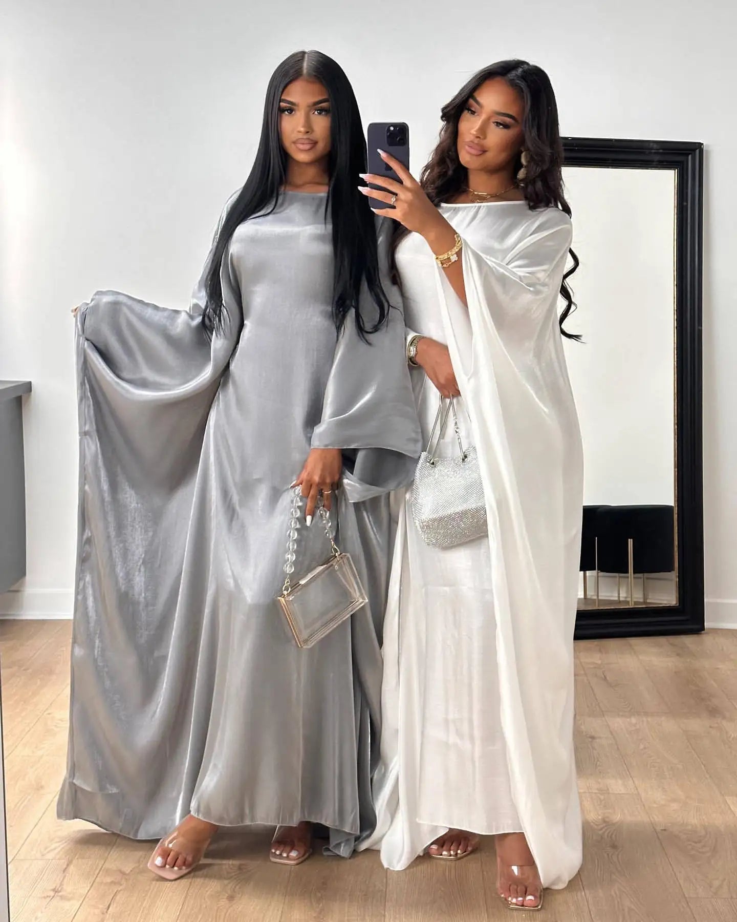 Ele Loose Robe Dr iny Fabric Par Dr Spring Summer Glowing Long Dr Women's plus Size Ele Gown
