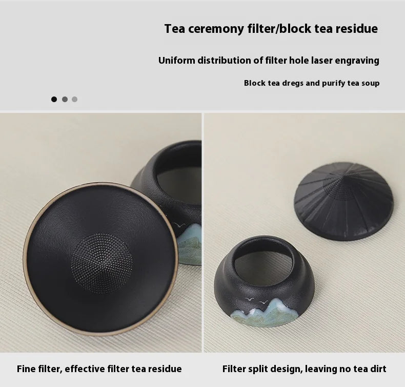 11pcs Japanese Travel Tea Set with Teapot Tea Cups And Bamboo Tray Hand-Painted Ceramic Tea Set with Gift Box And Storage Box