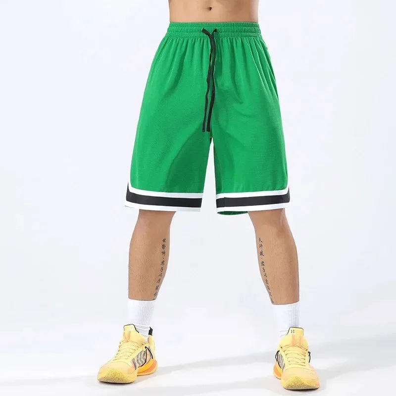 Basketball Pants Sports Running Training Casual Pants Five-point Basketball Shorts Double-sided Zipper Pocket Fitness Men Loose