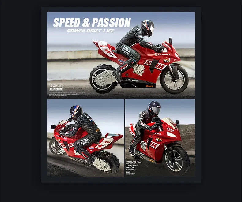 1/6 RC Motorcycle Rc Cars Self-stable Balance Standing on One Wheel Competitive Racing Drift Stunt Electric Motorcycle for Kids