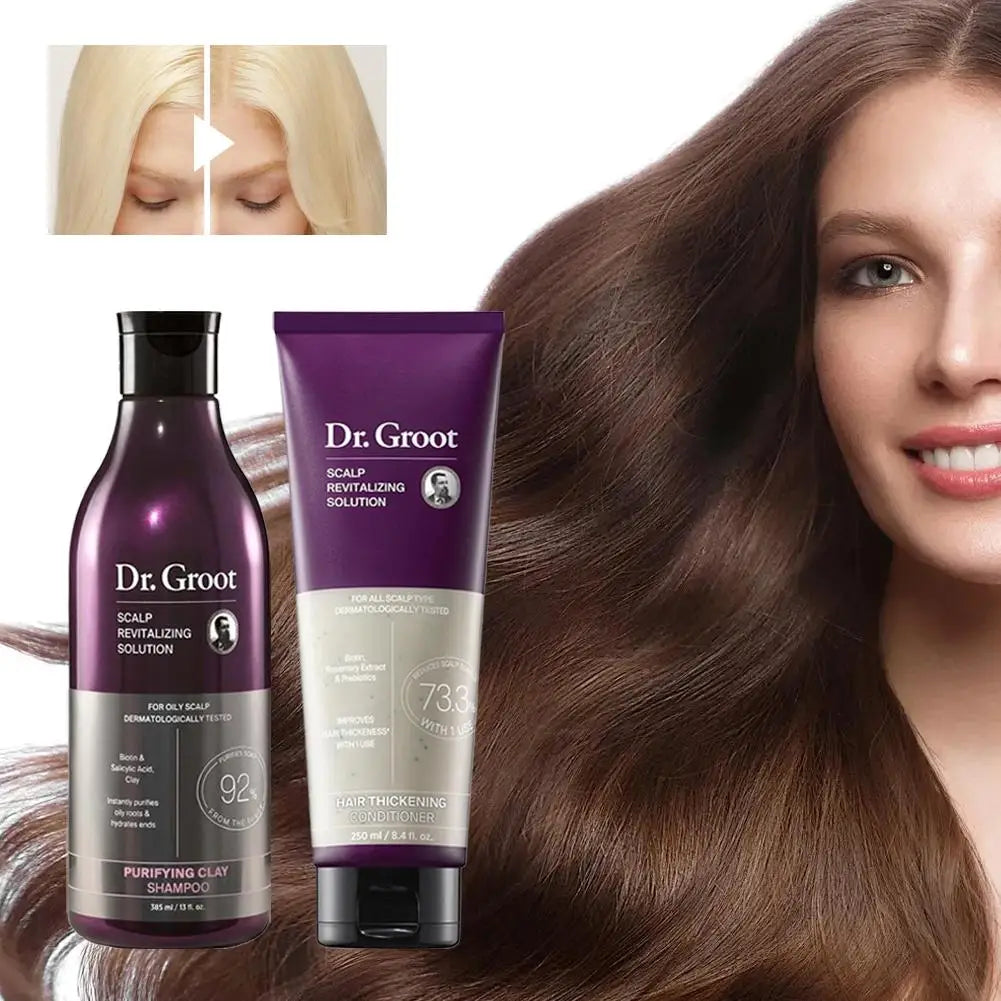 Dr.Groot Anti-Hair Loss Thickening Moisturizing & Smoothing Shampoo & Conditioner Remove Dandruff Oil Control Hair Care