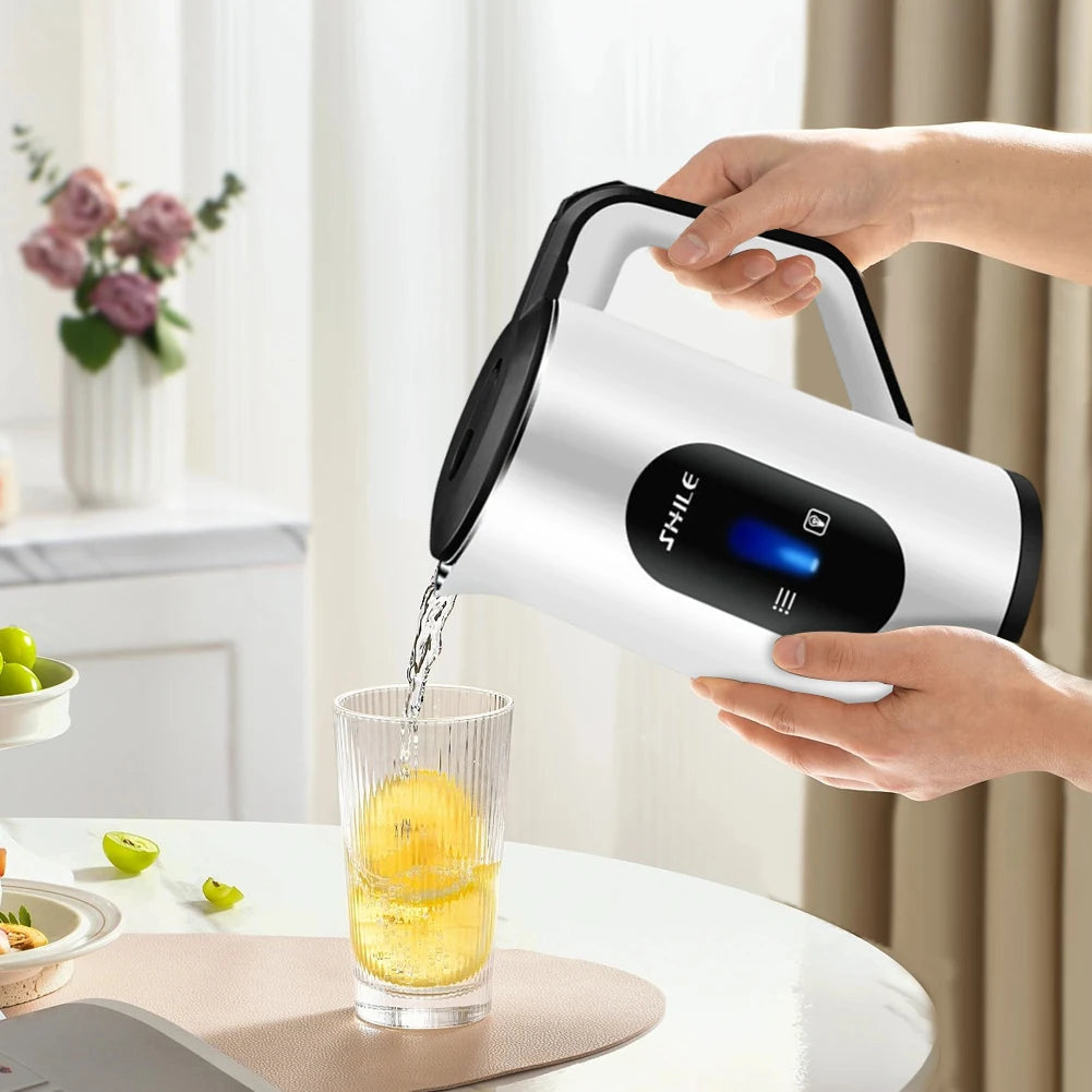 2.2L Stainless Steel Electric Digital Display Large Tea Kettle Auto-Shutoff Thermal Water Kettle 1500W Fast Boil Boil Water Pot
