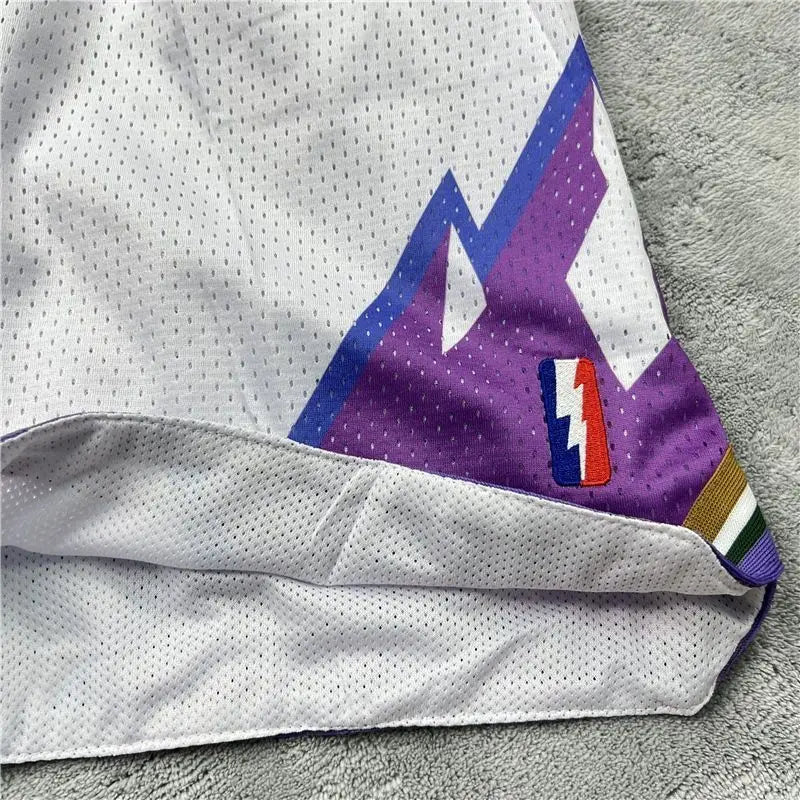 American Retro Embroidered Sports Shorts Men's Loose Casual Simple Personalized Four-point Basketball Pants Male Sportswear