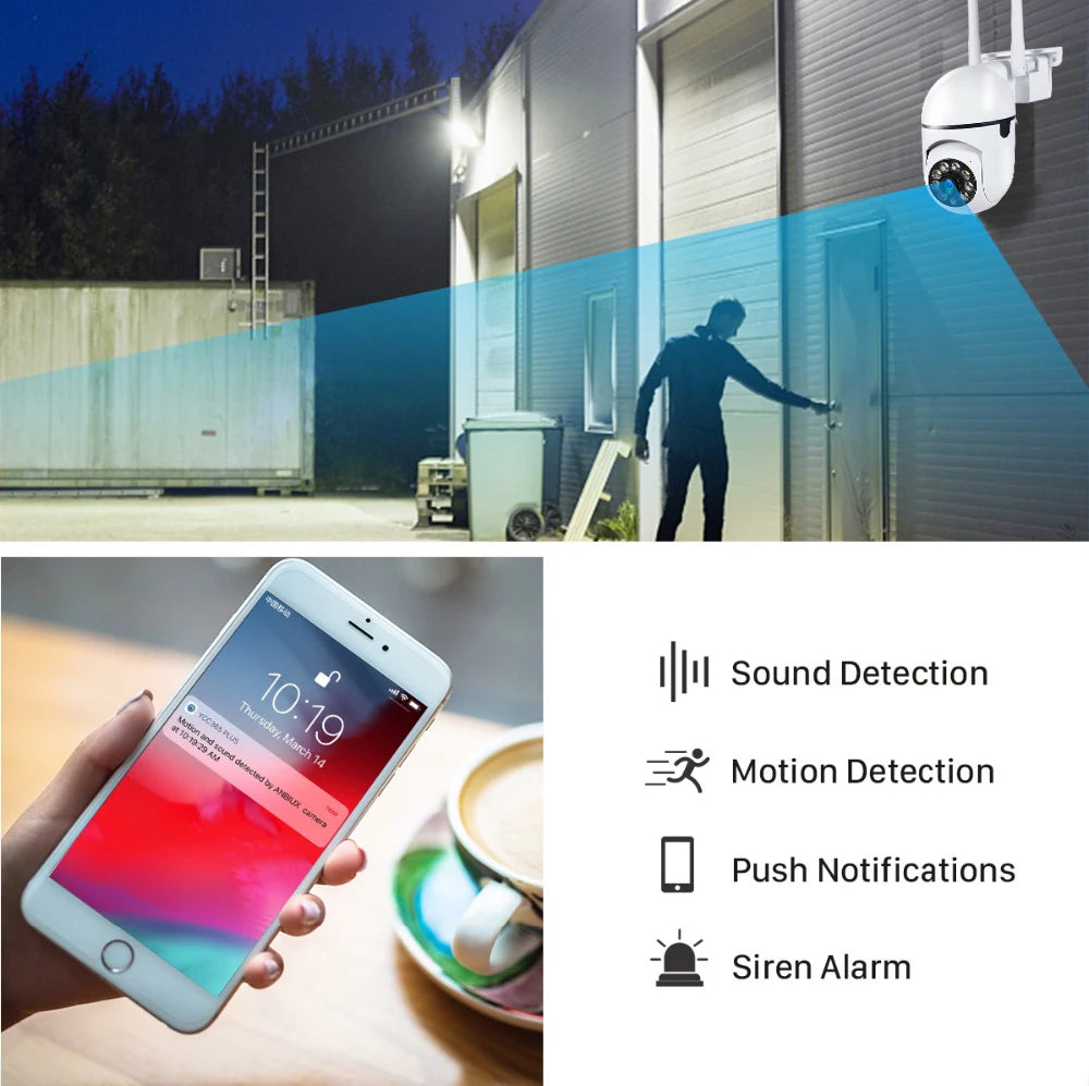 A7 WiFI IP Smart Camera 1080P HD Color Night Vision Wireless Home Security Camera 2-WWay Sound And Motion Push Notification