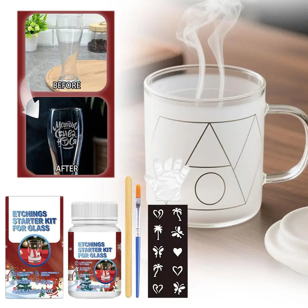 Easter Arts and Crafts Glass Handicraft Engraving Kit with 6 Tools Engraving Kit for Glass Beginners That Creates Engraving