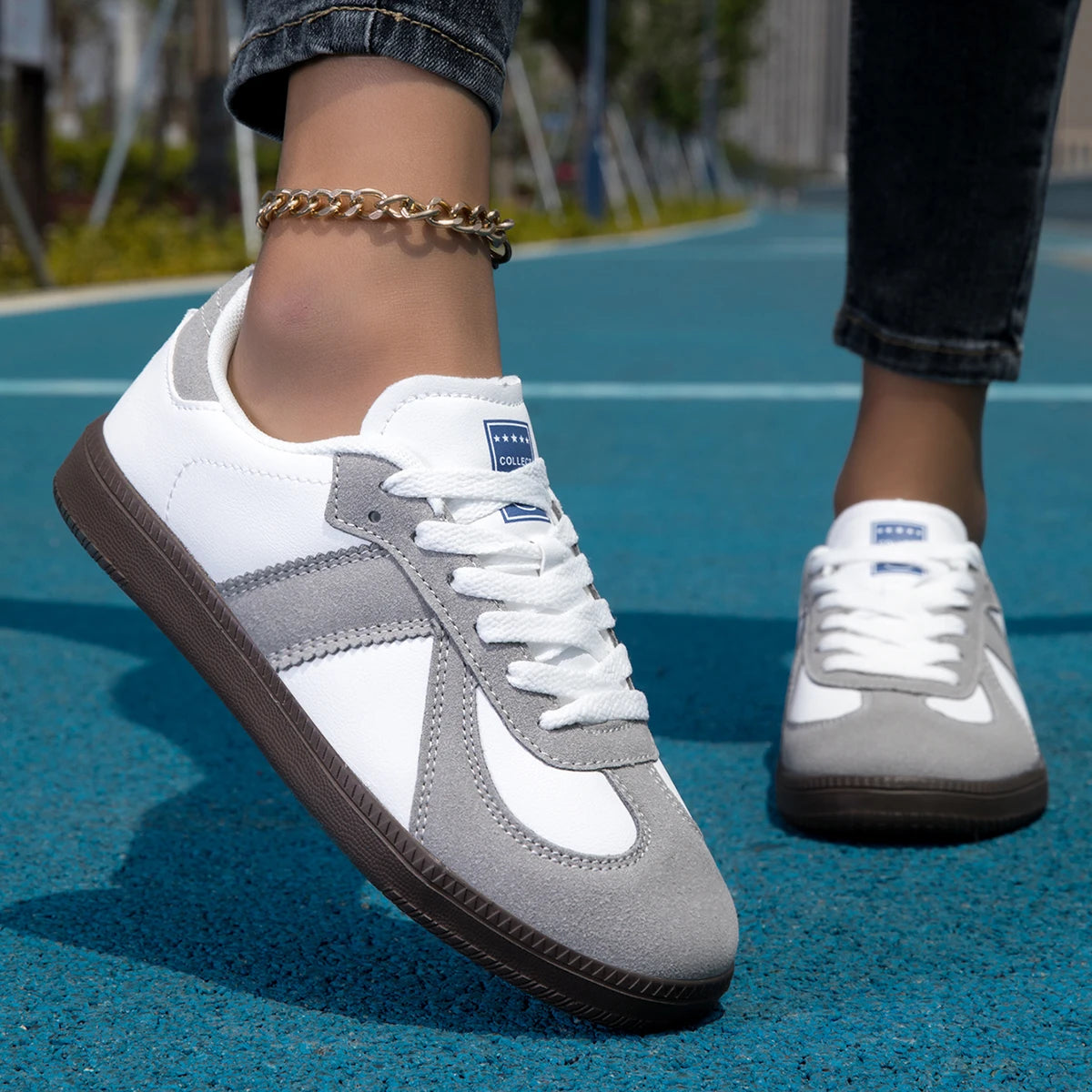 ELUVA Womans Comfortable Sneakers for Men Women White Lightweight Shoes Non Slip Walking Shoes Casual Couple Sneakers Sport