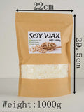 1 Pounds Pure White Soy Wax For DIY Handmade Candles Crafts 100% Additive-Free Scented Candle Raw Material Making Supplies Kit
