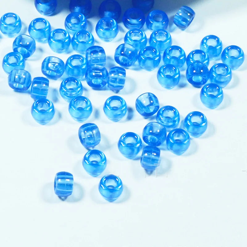 100Pcs/lot Mix Color Hair Braid Beads Decoration Pendants Clear African Hair Bead 4mm Large Hole Hair Clips for Braids Styling