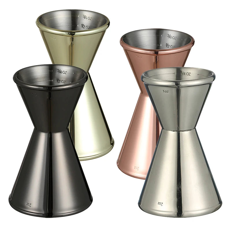 1OZ/2OZ Cocktail Jigger Double Wall Bar Measuring Cup Heavyweight Bar Tool