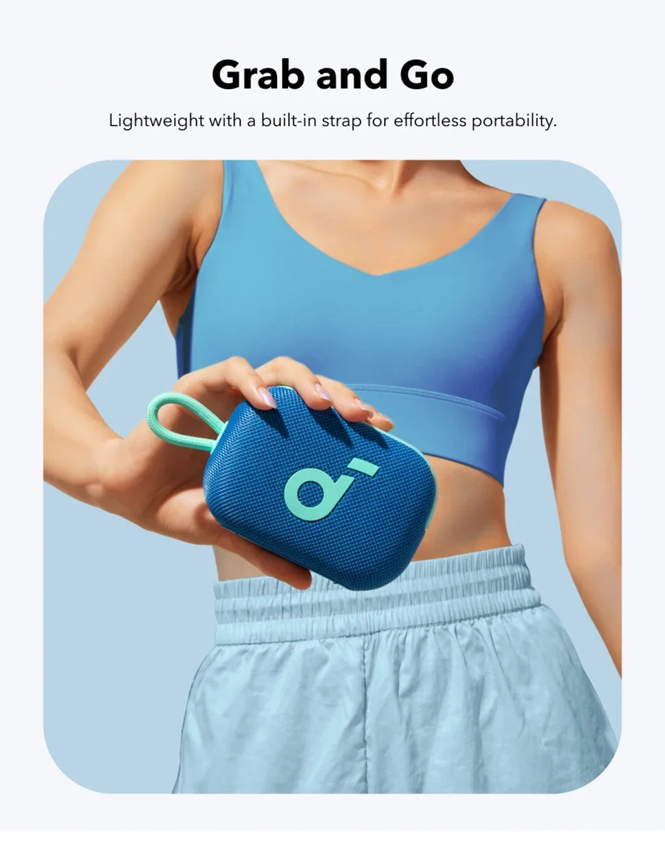 Bluetooth Speaker 4 Go, Ultra Portable Mini Bass, Up to 20 Hours of Playtime, IP67 Waterproof Dustproof, Floatable Audio Device