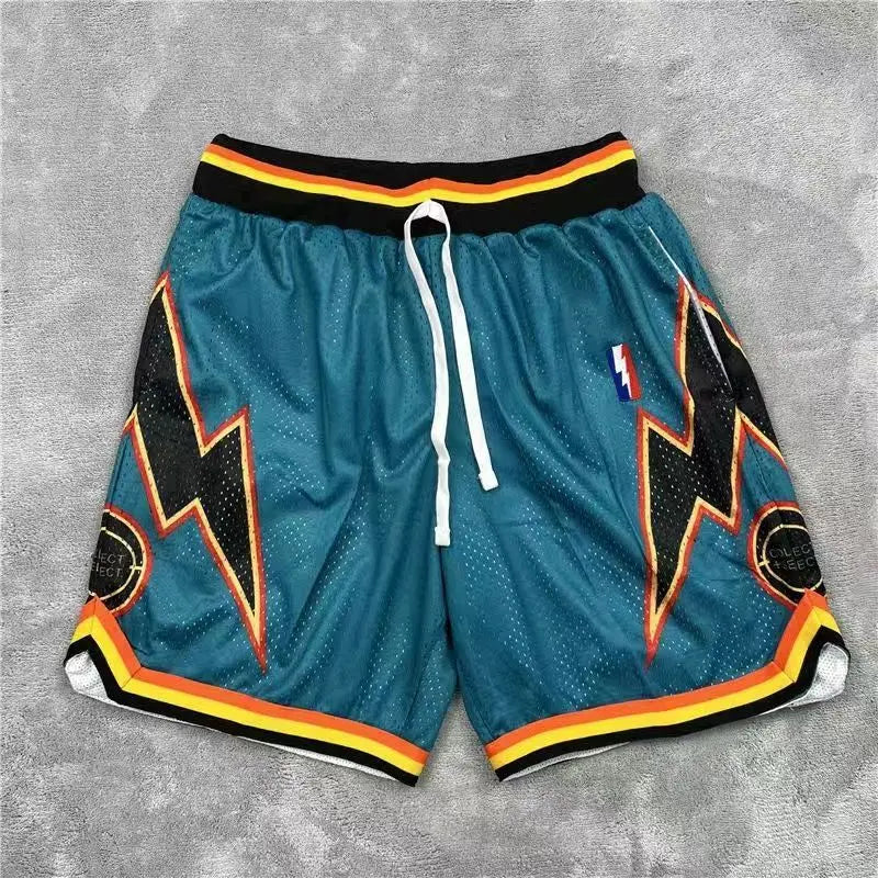 American Retro Embroidered Sports Shorts Men's Loose Casual Simple Personalized Four-point Basketball Pants Male Sportswear