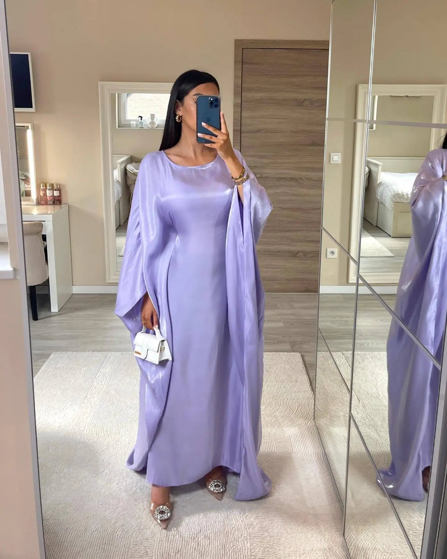 Ele Loose Robe Dr iny Fabric Par Dr Spring Summer Glowing Long Dr Women's plus Size Ele Gown