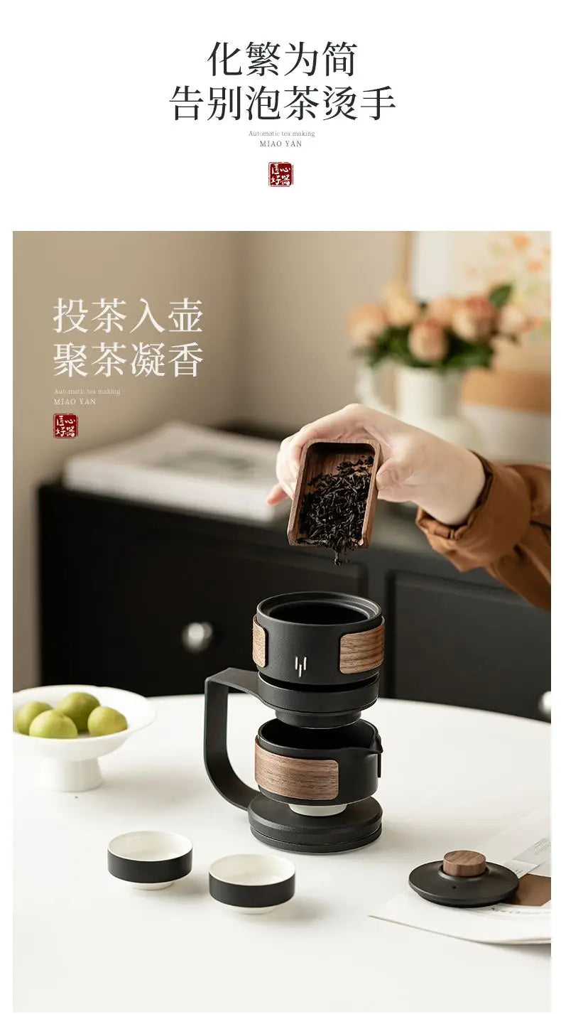 Ceramic automatic tea set, home tea making, office high-end and atmospheric complete set of tea set