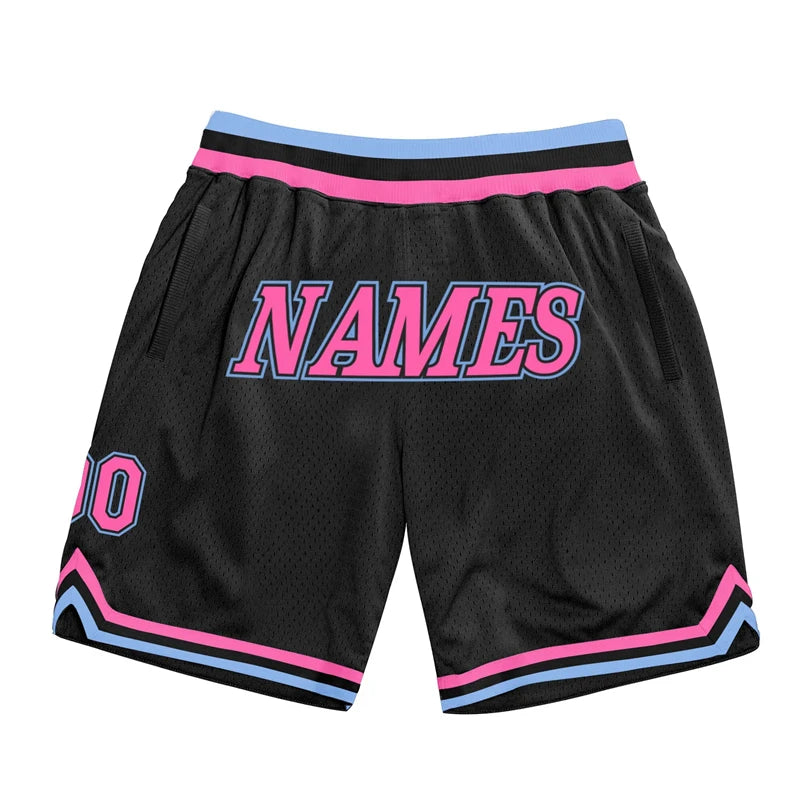 Custom Team Name Number Basketball Shorts For Men Summer Fashion 3D Printed Black Short Pants Loose Breathable Sports Shorts
