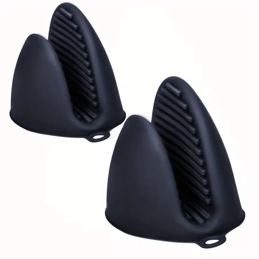 1Pair Oven Mitts Silicone Heat Resistant Pinch Mitts Anti Scalding Non Slip Gloves Clips Pot Holder Cooking Baking Oven Mitts