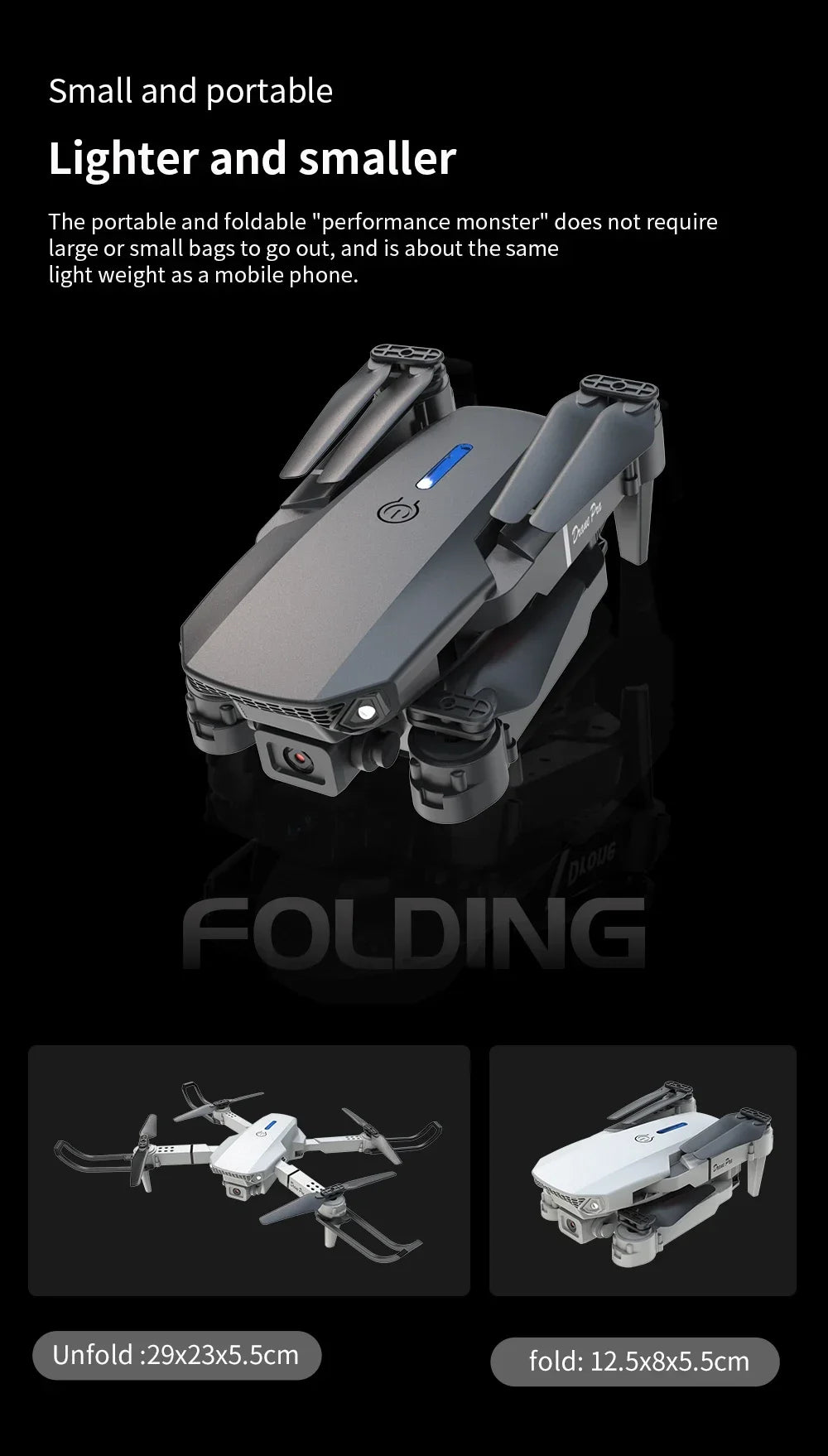 2026 New E88 Drone offers foldable design big screen 8K dual camera GPS brushless motor obstacle avoidance for RC toys gifts