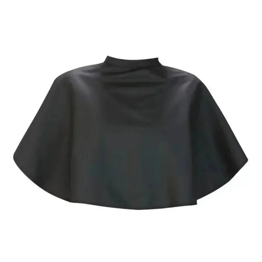Black Short Square Hairdressing Cape – Professional Salon Barber Hair Cutting Wrap & Dyeing Tool