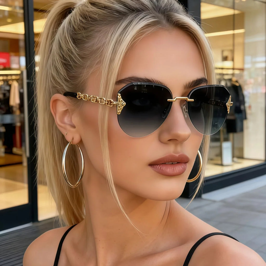 European and American retro fashion unisex sunglasses, trendy and versatile, summer sun shading, sun protection, UV resistant su