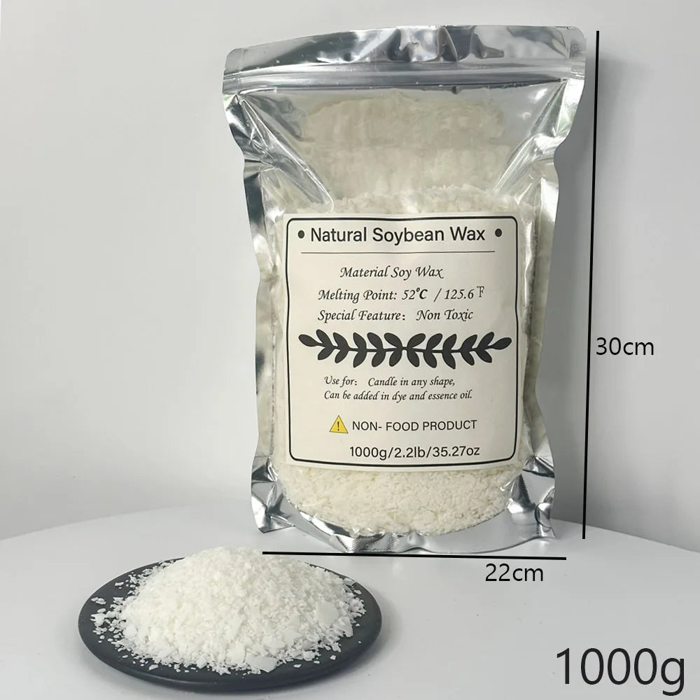 1KG Natural Soy Wax Granular Scented Candle Material 100% No Additives for DIY Smokeless Candle Making Supplies Materials