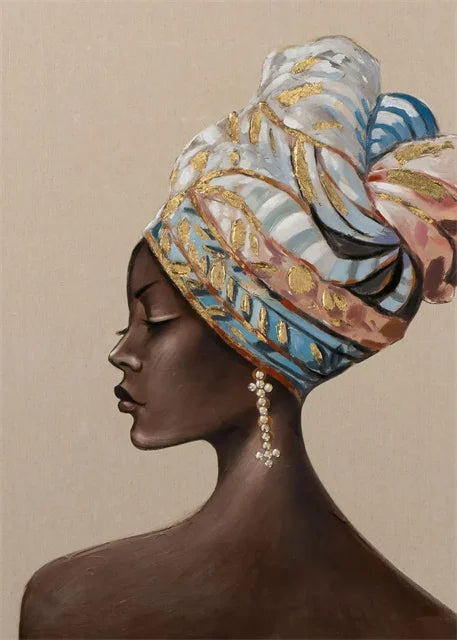 African Woman Abstract Art Canvas Paintings Africane Girl Africa Art Posters and Prints Wall Art Pictures for Living Room Decor