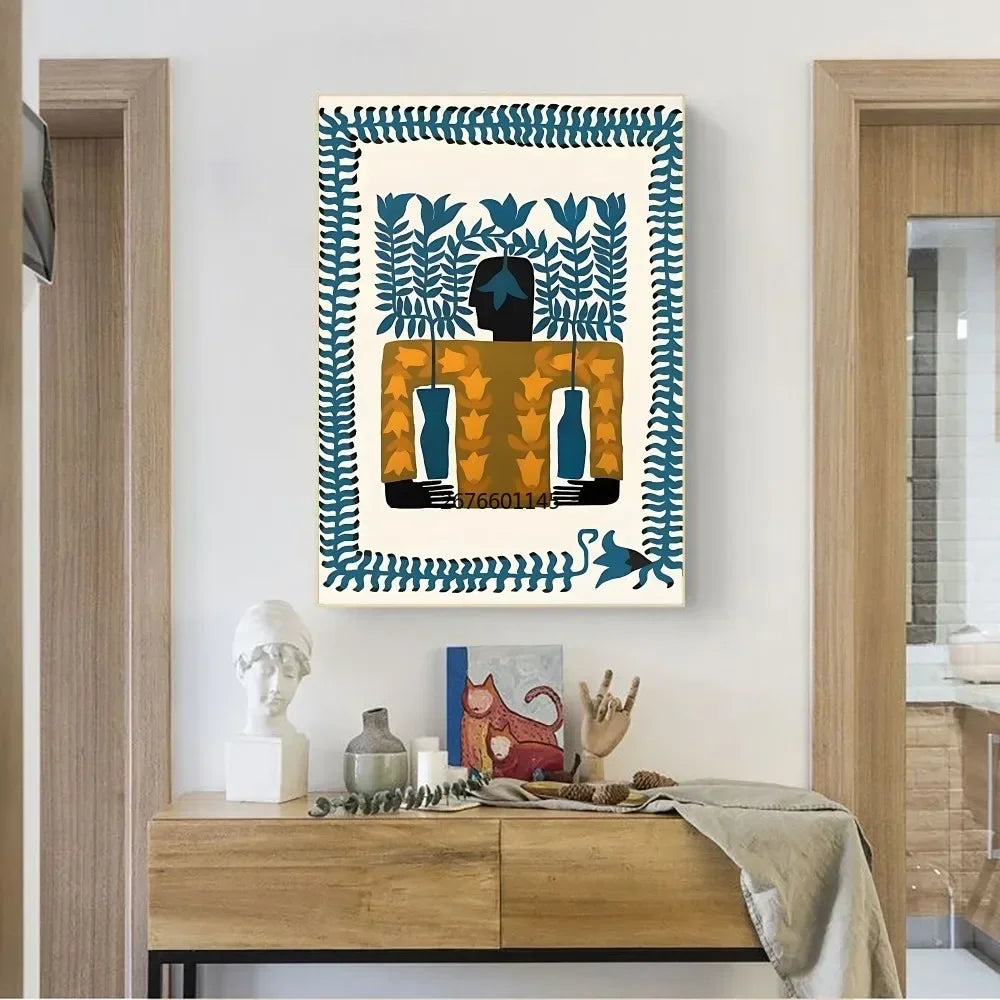 Ancient Egypt Abstract Anime Poster No Framed Kraft Club Bar Paper Vintage Poster Wall Art Painting Bedroom Study Stickers