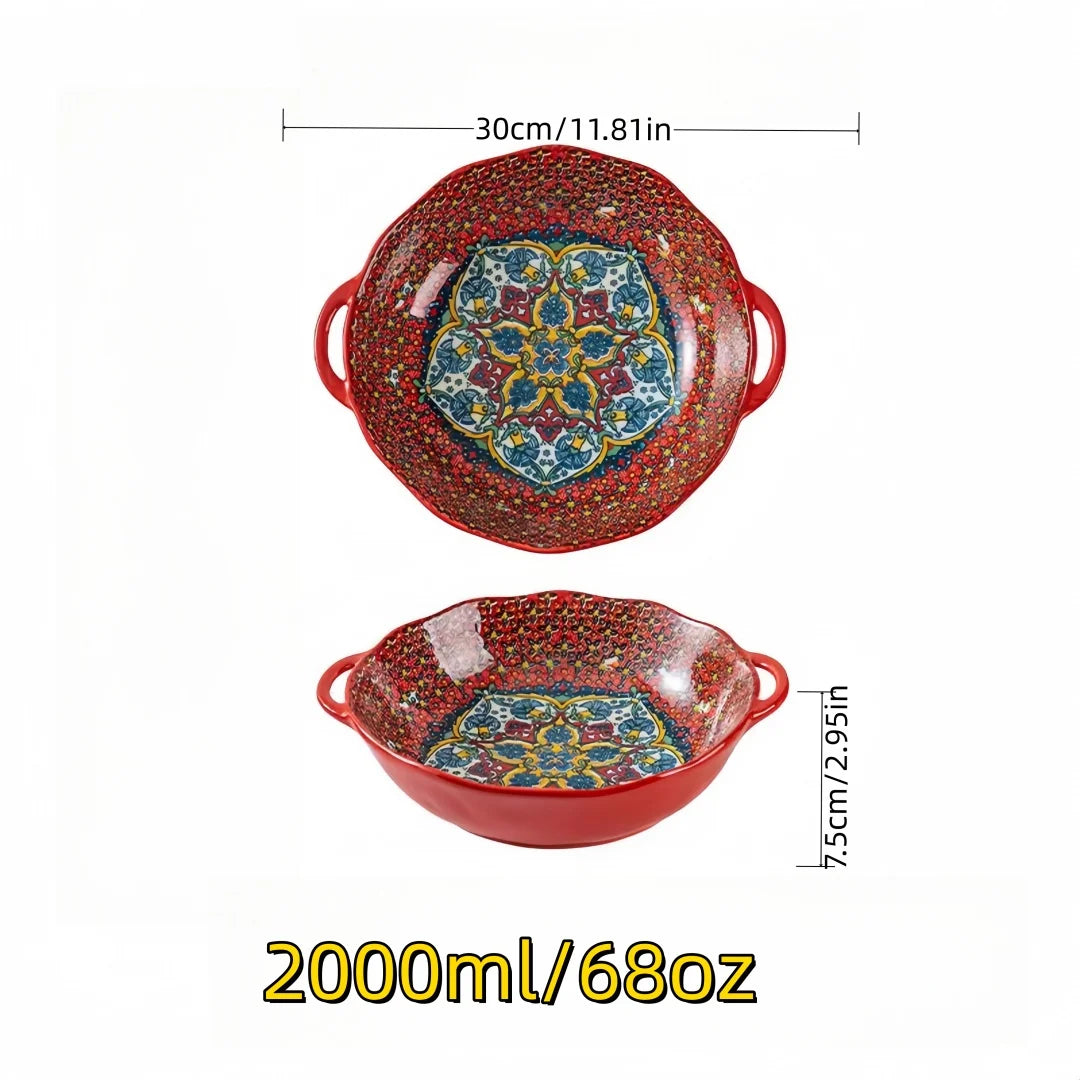 Bohemian amphora soup bowl household ceramic large soup bowl noodle bowl high value tableware large bowl ramen bowl soup bowl