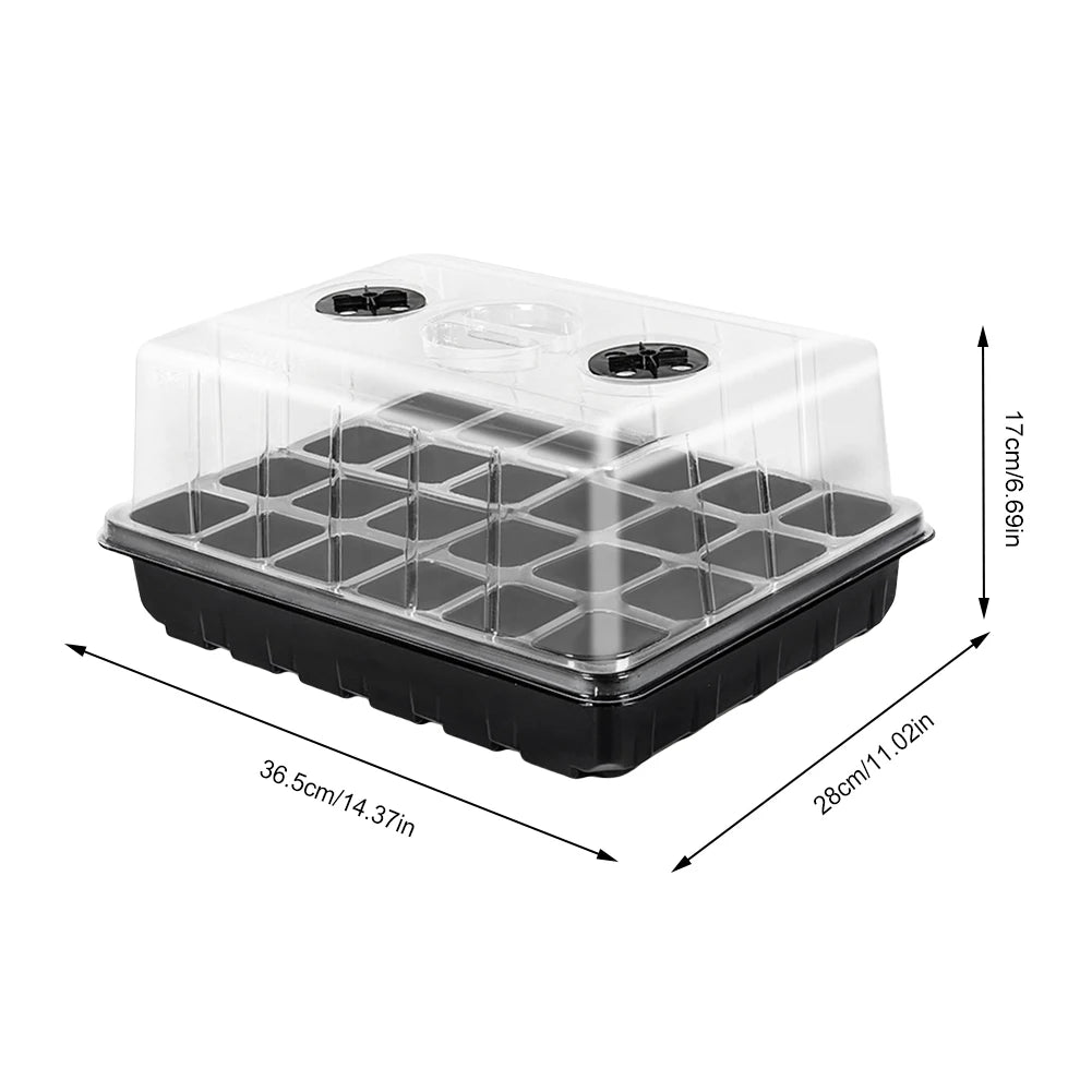 12/24/48 Holes Flower Vegetable Seedling Pots Seedling Tray Garden Pots Durable Seed Germination Plant Flower Pots Grow Box