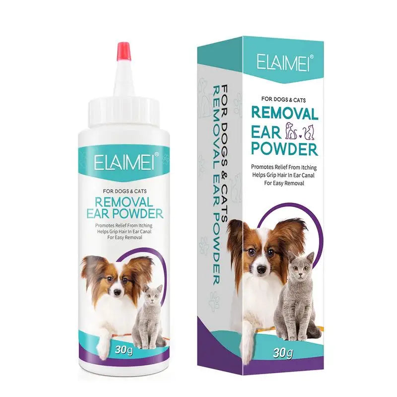 30G Dog Ear Powder Ear Wash Powder Safe Dog Cleaner for Healthy Ears Odor Removal Pet Accessories Ear Cleaner for Rabbits Cats