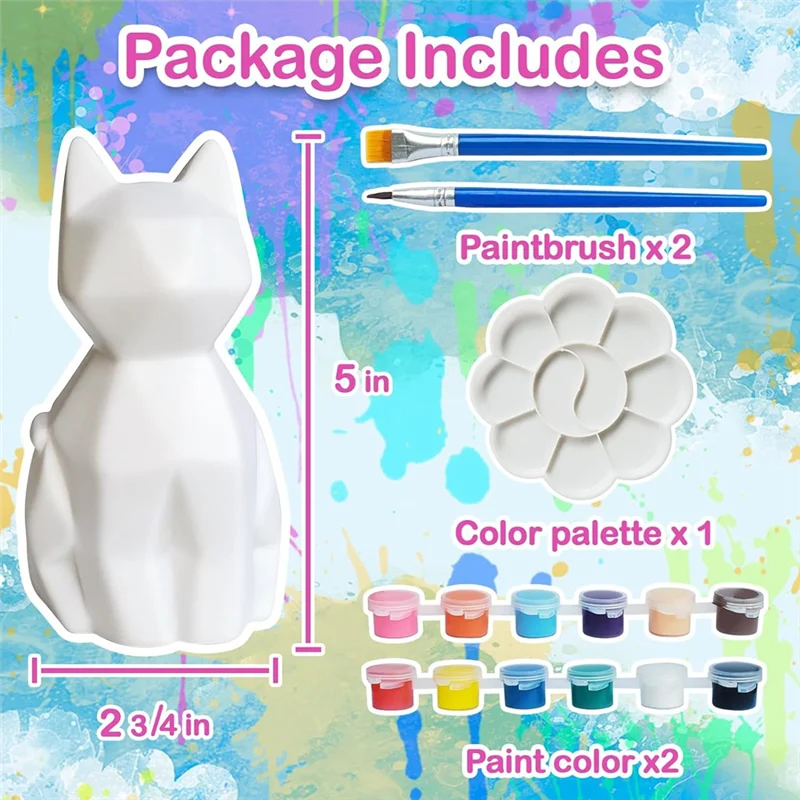 ABKJ-Diy Cat Crafts Night Light Painting Kit Arts And Crafts Suitable For Art Supplies Birthday Gifts