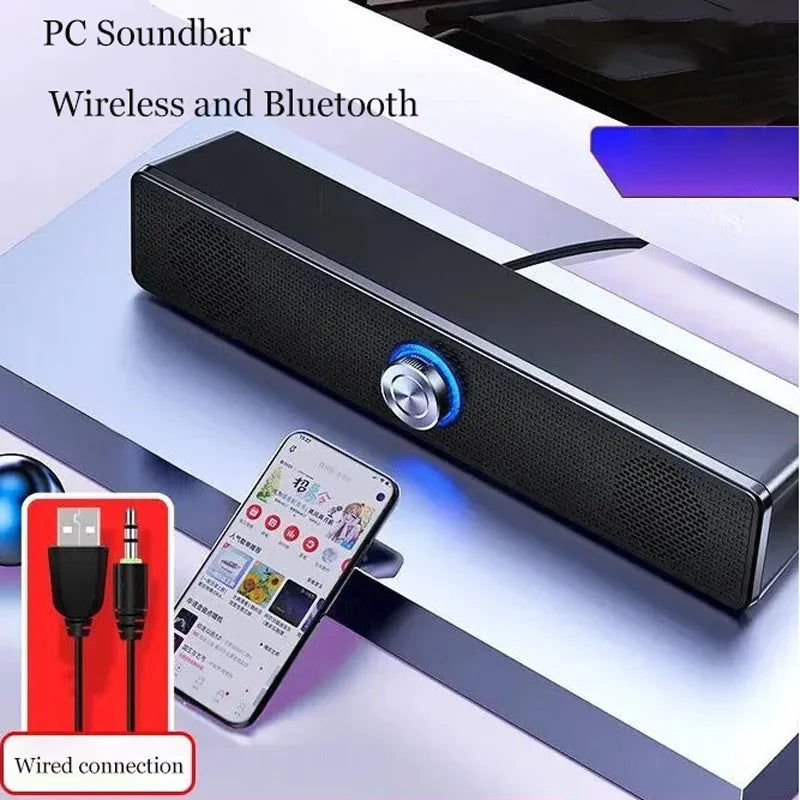 Bluetooth 4D Surround Sound System Home Cinema Computer Soundbar for TV Subwoofer Wired Stereo Powerful Speaker