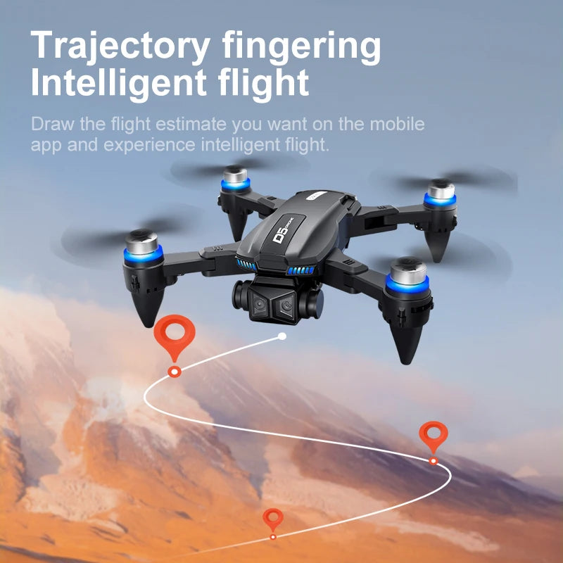 2025 NEW D5 Drones 4K HD Professional Remote Control Helicopter Plane RC Dron With Screen obstacle avoidance FPV Quadcopter Toys