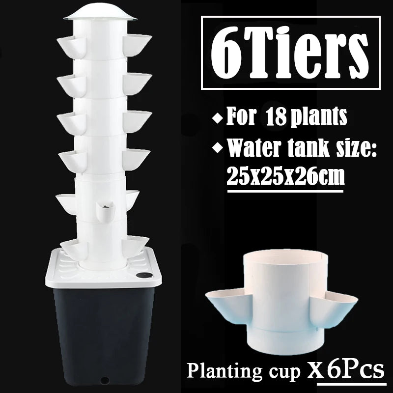DIY Hydroponic Growing System Home Vertical Tower Veg Planter Indoor Vegetable Fruits Soilless Cultivation Equipment