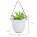 Creative White Wall Hanging Flower Pot Ceramic Thickened Hanging Flower Basket Sturdy Hydroponic Planter Holder Outdoor