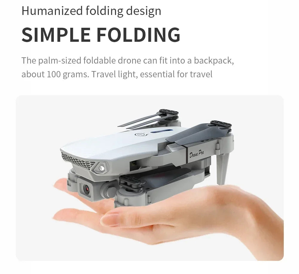 2026 New E88 Drone offers foldable design big screen 8K dual camera GPS brushless motor obstacle avoidance for RC toys gifts