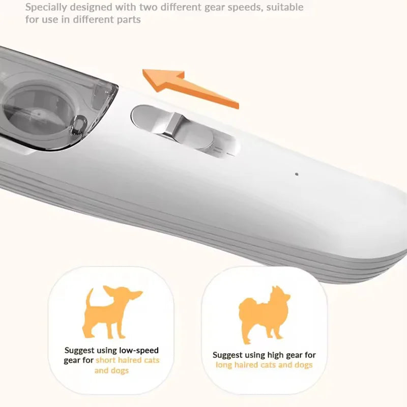All In One Low Noise Electric Clipper With Vacuum Suction For Cats Dogs Rechargeable Paw Hair Trimmer Shaver Pet Care Tool