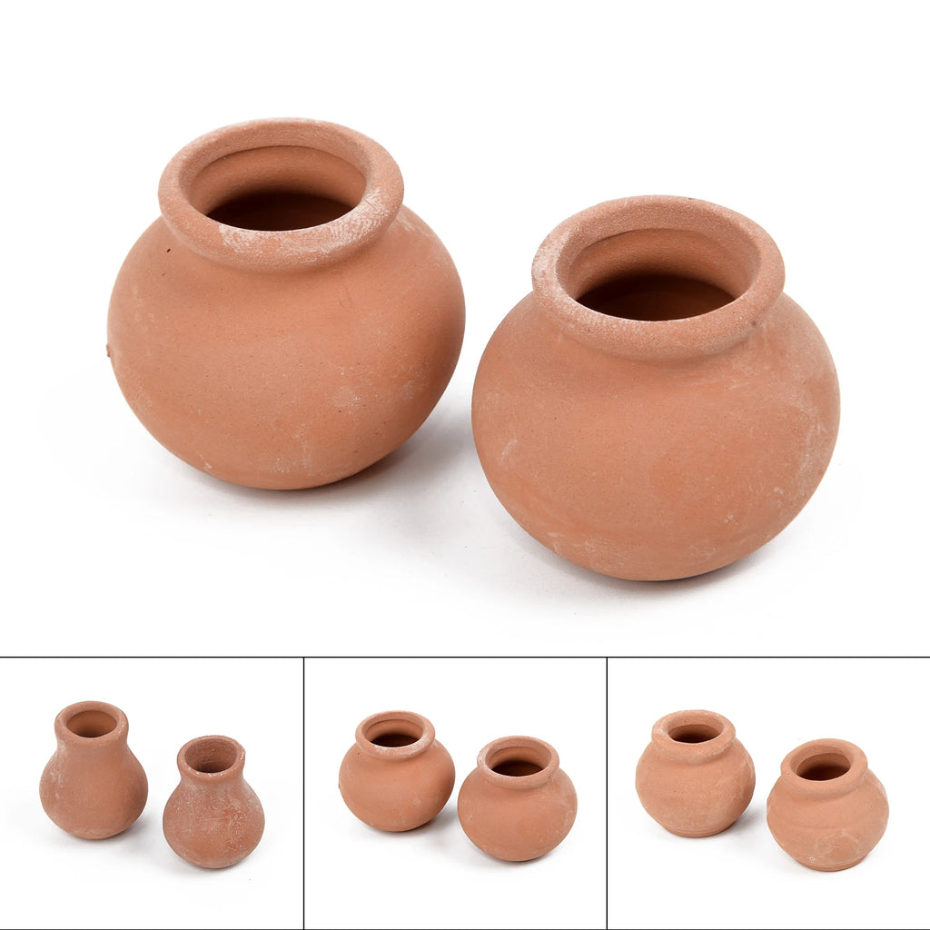 2PCS Mini Flower Pots Ceramic Clay Succulent Plants Pot For Plant Wedding Decoration Craft Handicrafts Garden Orchards Home