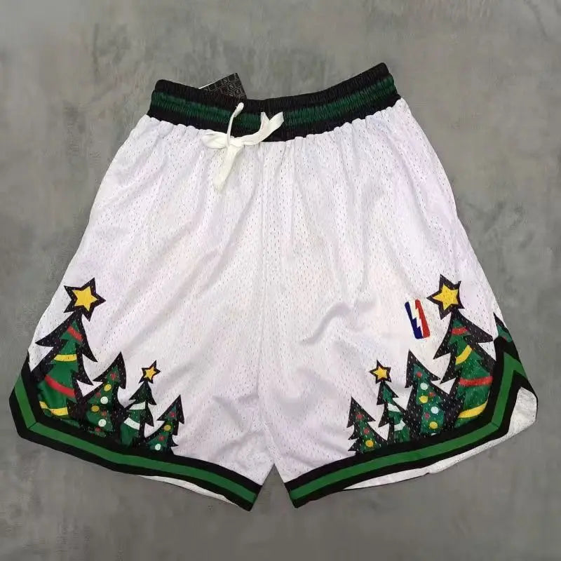 American Retro Embroidered Sports Shorts Men's Loose Casual Simple Personalized Four-point Basketball Pants Male Sportswear