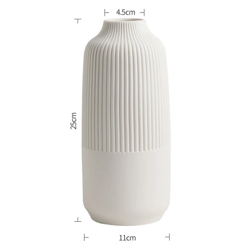 Ceramic Vase Decoration Living Room Flower Arrangement Decoration Light Luxury High-end Flower Arrangement Handicraft Decoration