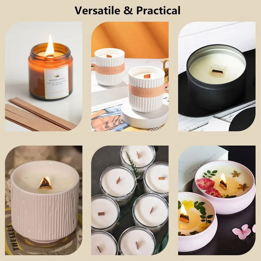 DIY Wood Wick Soy Candle Kit All-in-One Set for Single-Wick & Scented Candles Relaxing Craft for Beginners