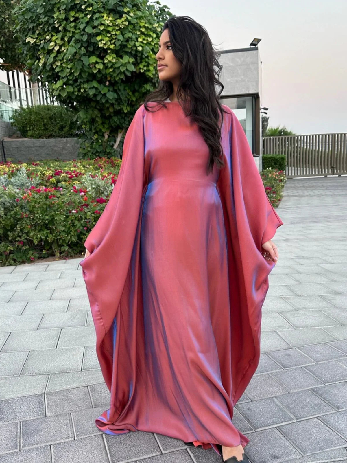 Ele Loose Robe Dr iny Fabric Par Dr Spring Summer Glowing Long Dr Women's plus Size Ele Gown