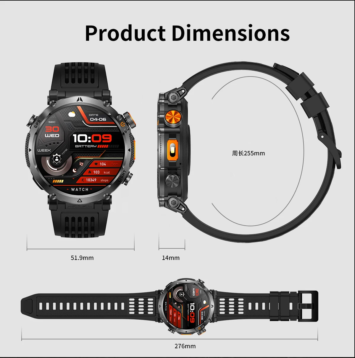 2026 New GPS Ultra Outdoor Sports Smart Watch 1.7" AOD Compass 5ATM Waterproof 170+ Sports Man Durable Military Call Smartwatch