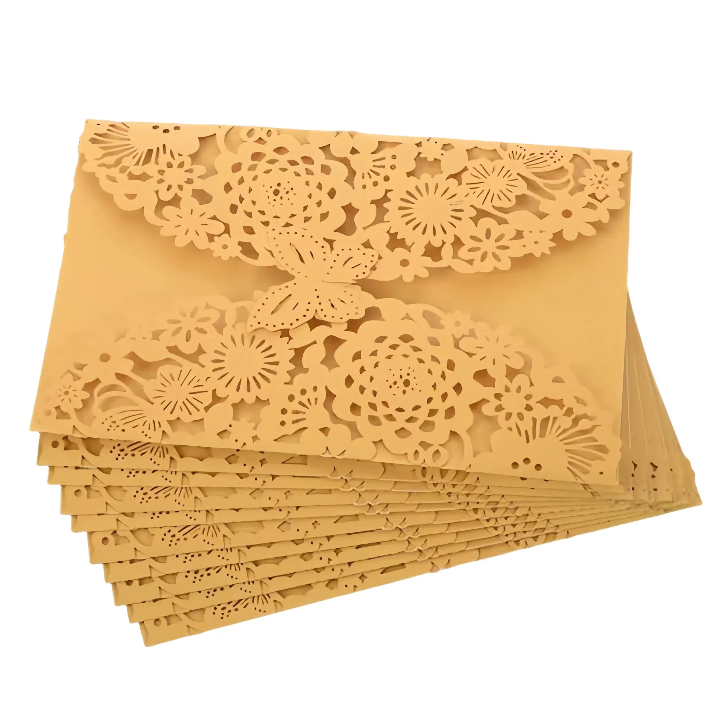 10pcs 3D Butterfly Wedding Invitation Card Flower Bithday Cards Girl Debut Invitations Laser Cut Hollow Out Party Cards 5R size