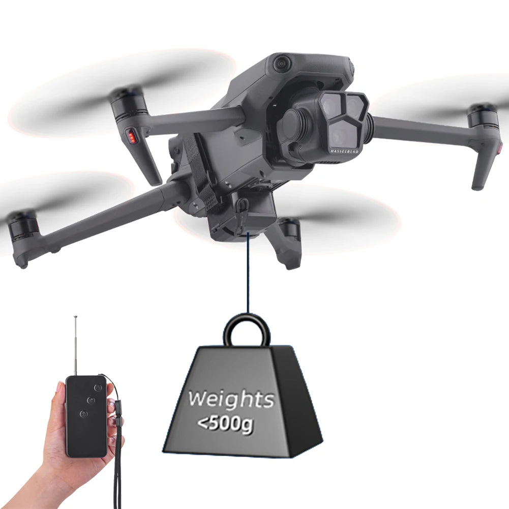 Drone Airdrop Thrower System for DJI Mini 4 3 Pro Universal Air Dropper Device with Remote Control for Fishing Wedding Search