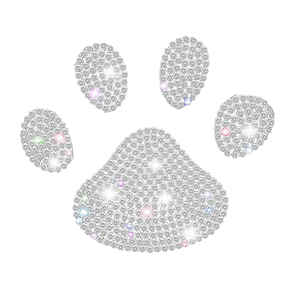 Dog Paw Print Rhinestone Sticker