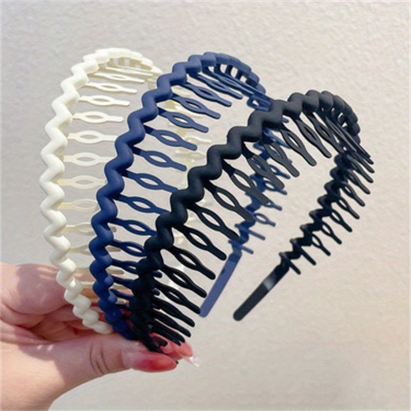 Colorful Matte Hairbands for Women with Anti-Slip Teeth, Easy And Versatile, Perfect for Holding Hair Back While Washing Your Face