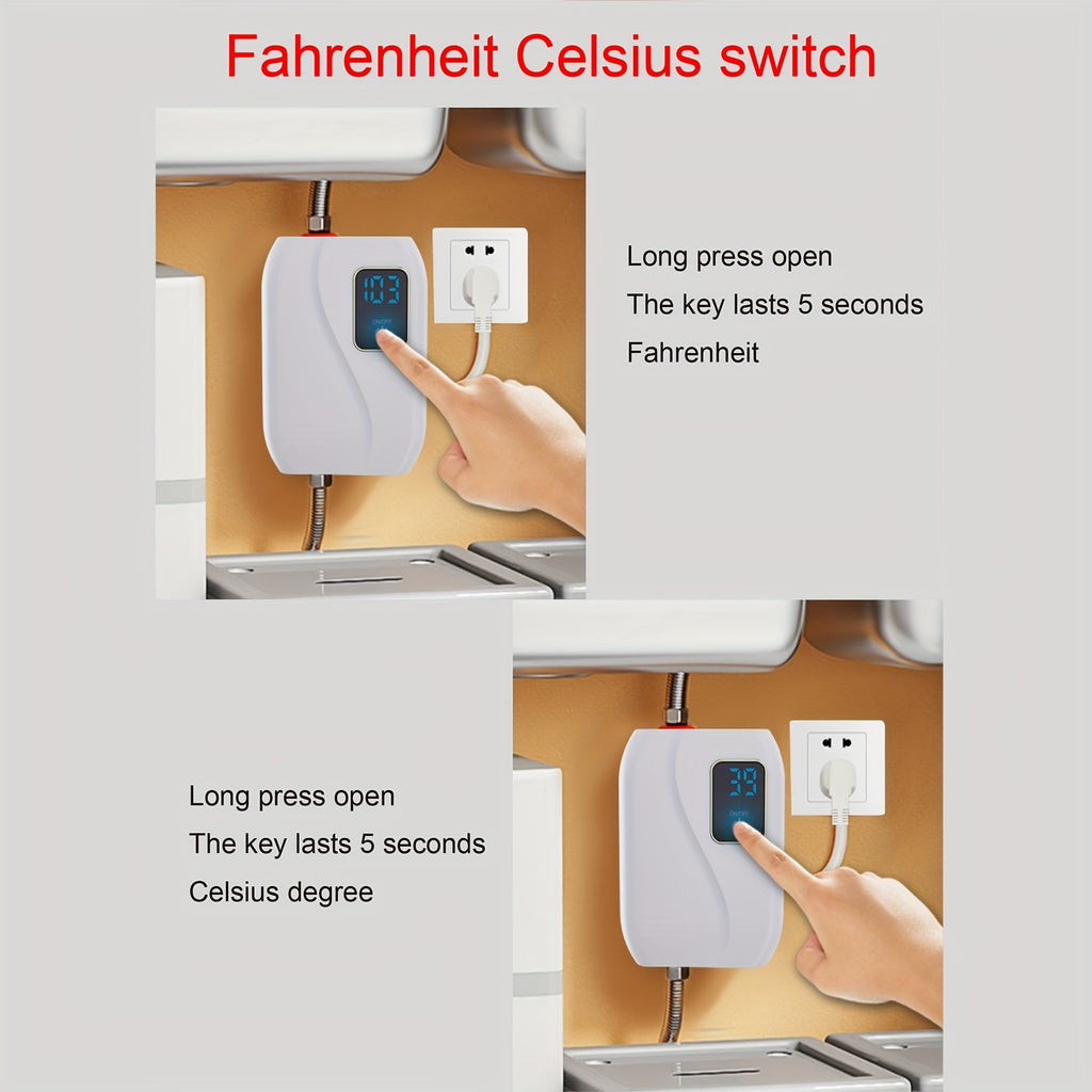 1pc Instant Hot Water Heater - Constant Temperature, Energy-Efficient, 110V 3000W Electric Heating for Kitchen and Bathroom - Compact, Space-Saving Design, Easy Installation, and Safe Operation